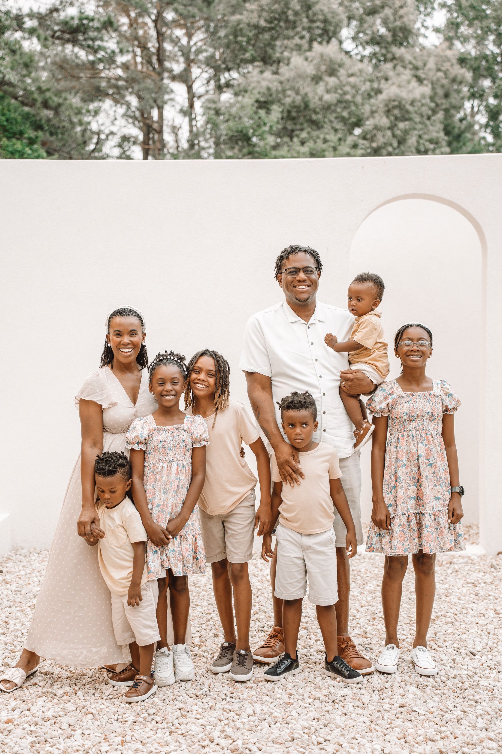 Gervase Ware with her husband and their six children